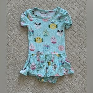 Posh Peanut Donuts Short Sleeve Teirl Bodysuit Skirt